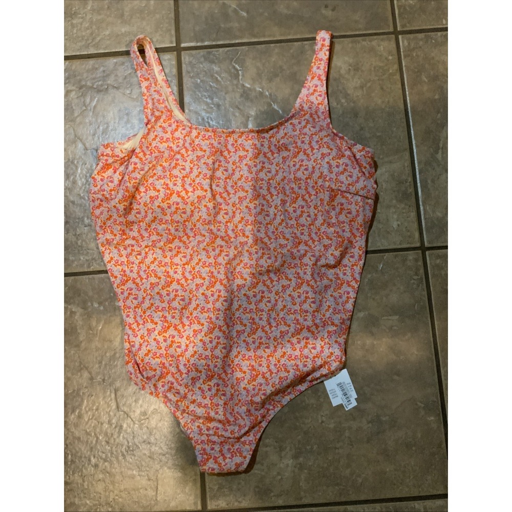 Women's Amazon Essentials One Piece Coral Floral Swimsuit‎ Size 4X NWT 2248